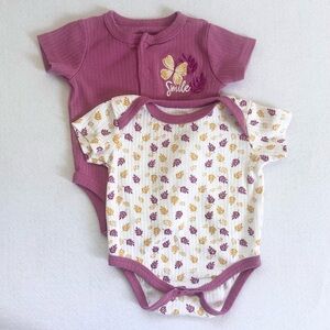 2 piece onesie size 0-3 months baby girl infant baby bodysuit